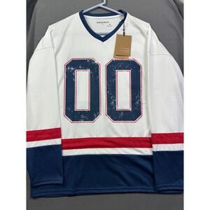 Broken Threads Hockey Jersey Premium Knit Collection White Navy Red Men‎ SZ M 00